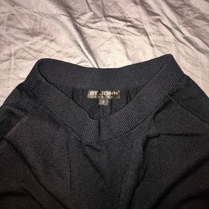 St. John Basics Designer Knit Pant Black W Size 2